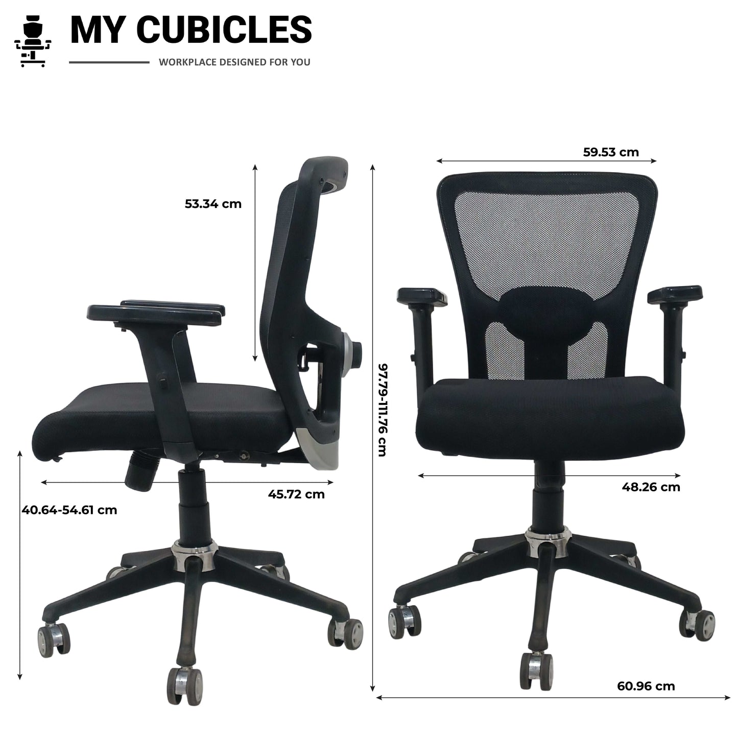 AeroFlex Black Mesh Low Back Office Chair | Nylon Base