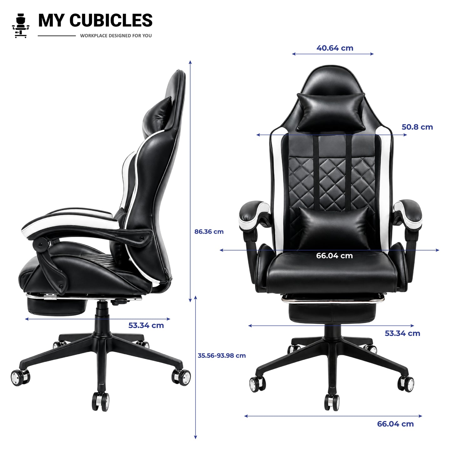 Apex Dominator Ergonomic Gaming Chair - Dimension View