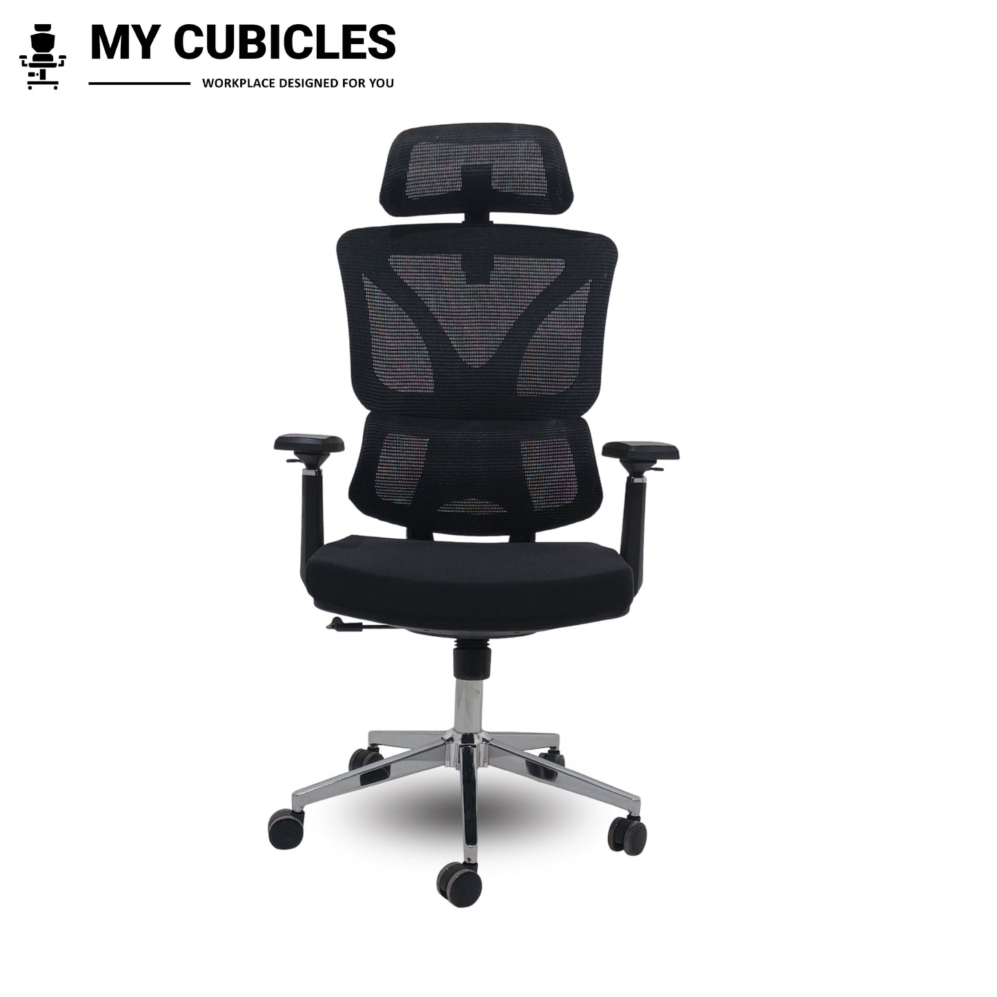 Black Ergo Gladiator Executive Office Chair with Head Rest