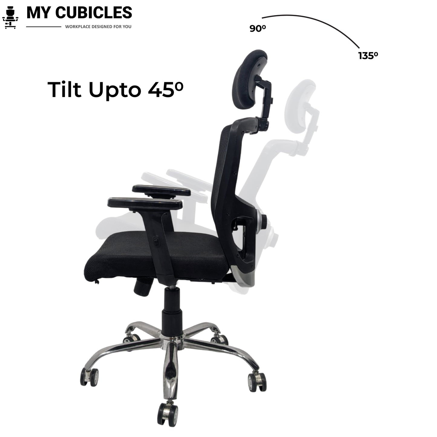 Majesty Black Jazz High Back Ergonomic Executive Office Chair | Spider Base