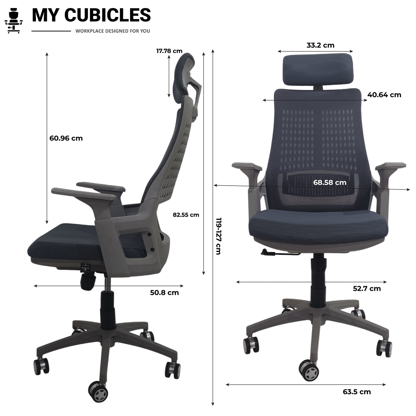 Nova Executive High Back Office Chair | Grey