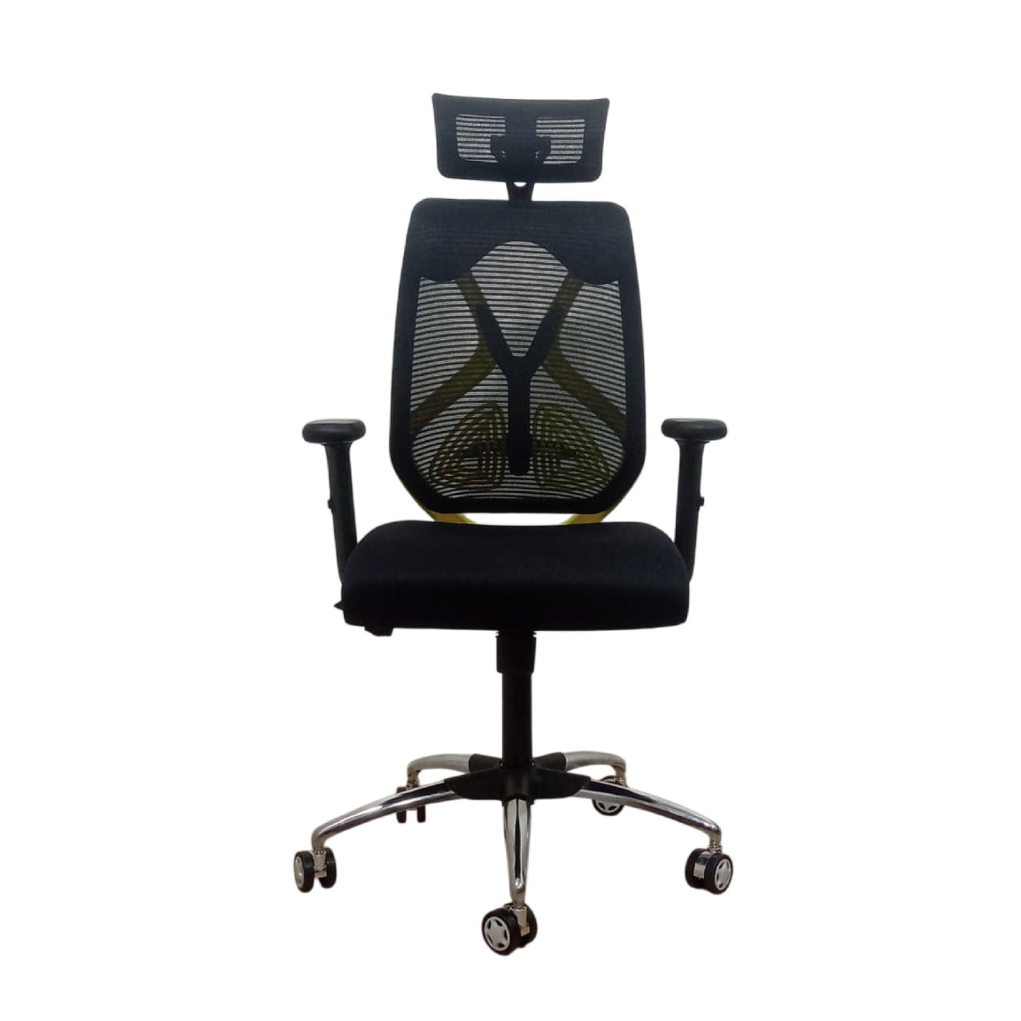 Lunar Fusion Black Mesh Headrest Office & Computer Chair