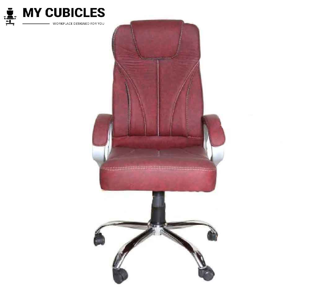 shadow luxe maroon armrest office chair