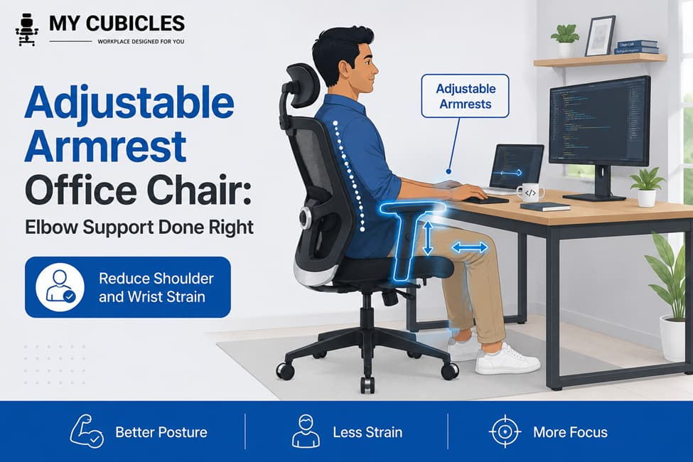 adjustable armrest office chair ergonomic support for shoulder and wrist pain India guide 2026