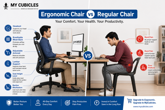 ergonomic chair vs regular chair comparison for Indian home office setup