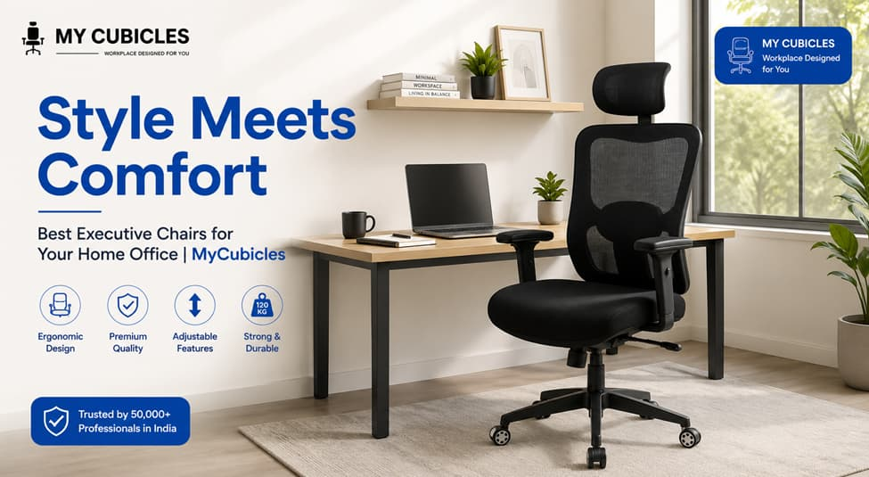best executive chair for home office in India with lumbar support and headrest
