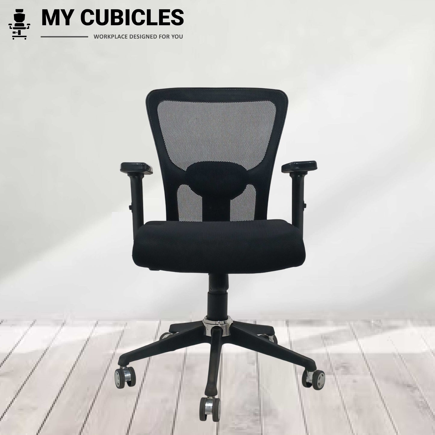 AeroFlex Black Mesh Low Back Office Chair | Nylon Base