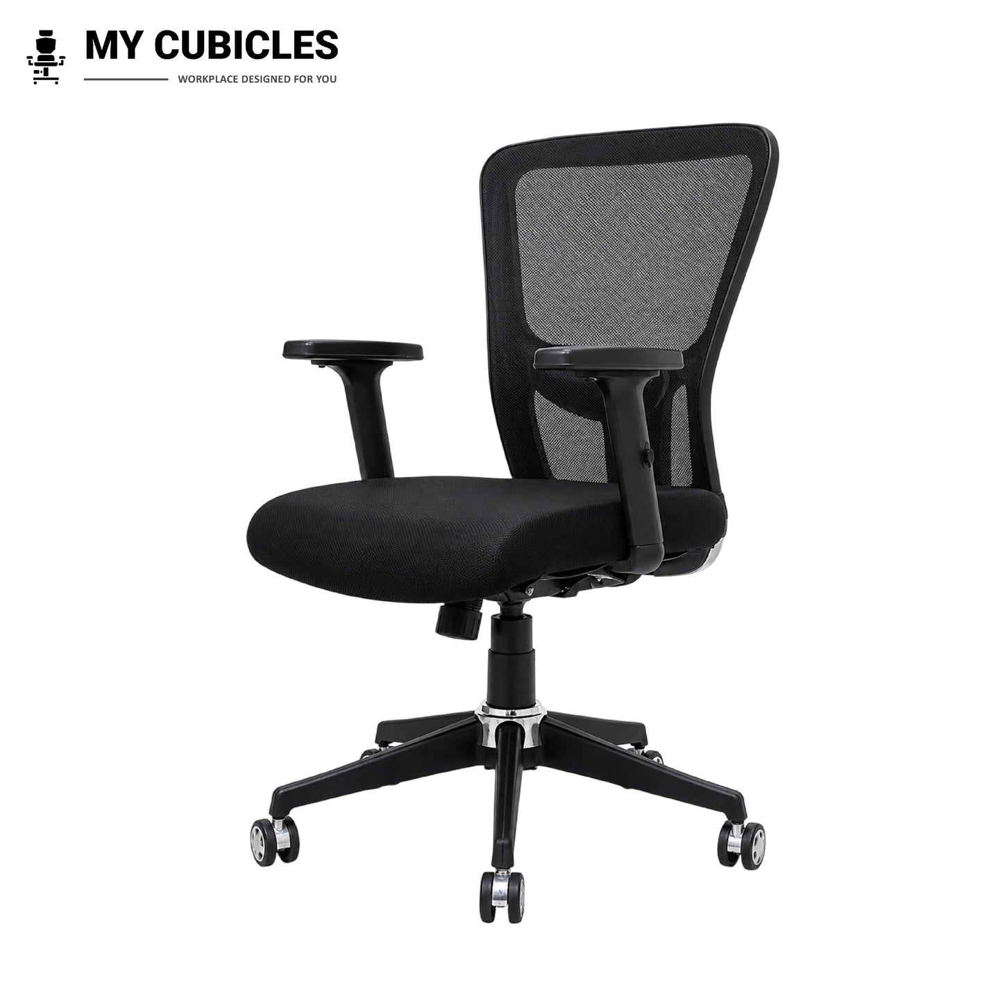AeroFlex Black Mesh Low Back Office Chair | Nylon Base