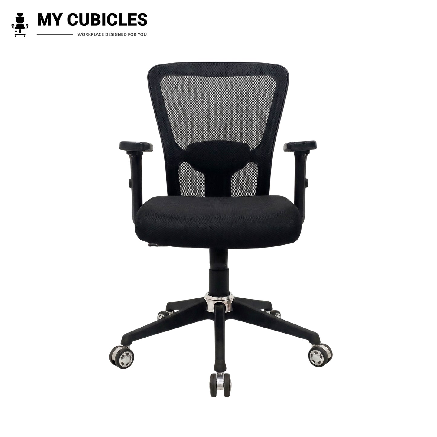 AeroFlex Black Mesh Low Back Office Chair | Nylon Base