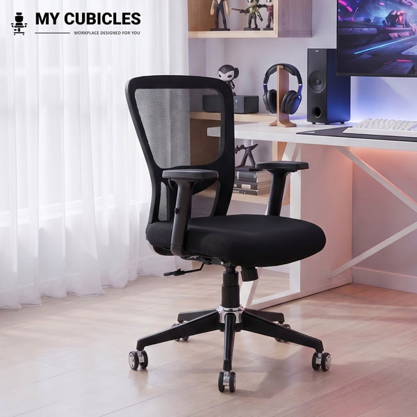 AeroFlex Black Mesh Low Back Office Chair - main view by My Cubicles