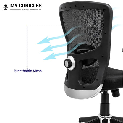 AeroFlex Black Mesh Low Back Office Chair | Nylon Base