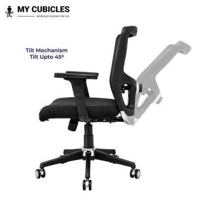 AeroFlex Black Mesh Low Back Office Chair | Nylon Base