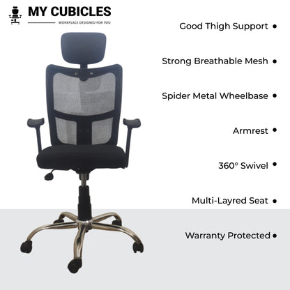 Aligna Brio High Back Office Chair with Headrest