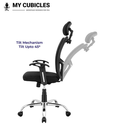 Aligna Brio High Back Office Chair with Headrest with tilt machanism