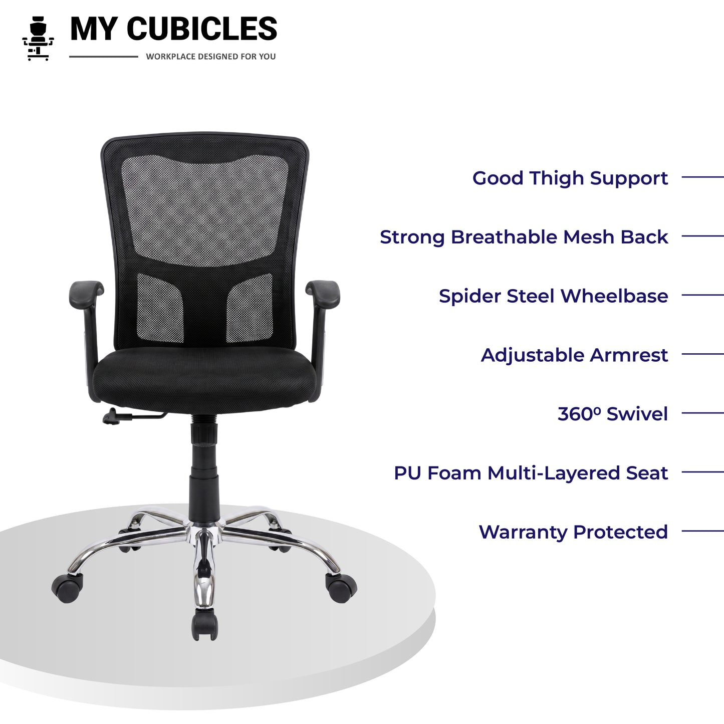 Aligna Brio Student Chair - All Features View