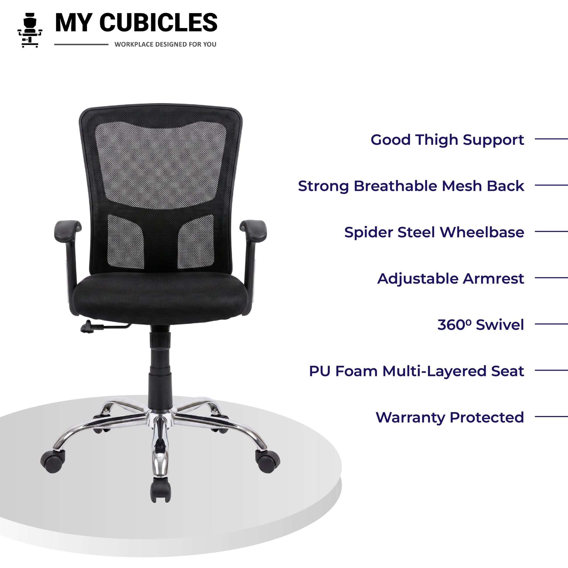 Aligna Brio Student Chair - All Features View