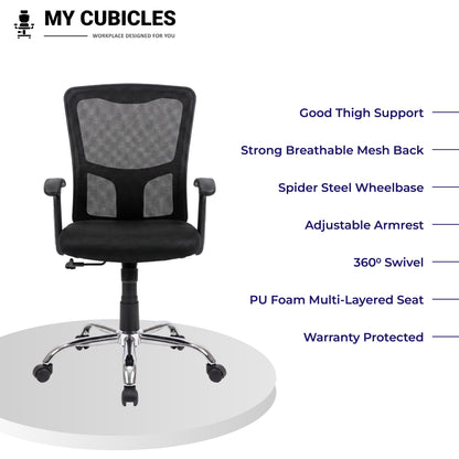Aligna Brio Student Chair - All Features View