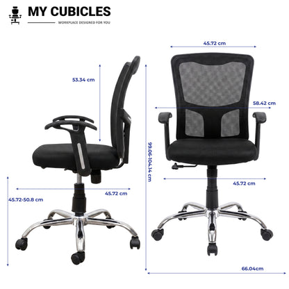 Aligna Brio Student Chair - Dimension View