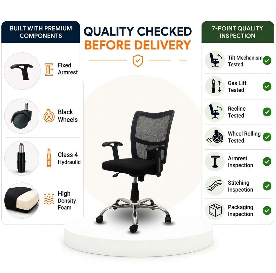 Aligna Brio High Back Office Chair with Headrest Quality Checked