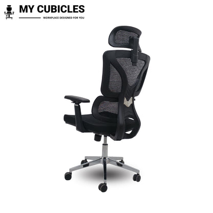 Black Ergo Gladiator Executive Office Chair with Head Rest