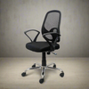 Black Mist Mesh Mid Height Ergonomic Office Visitor Chair