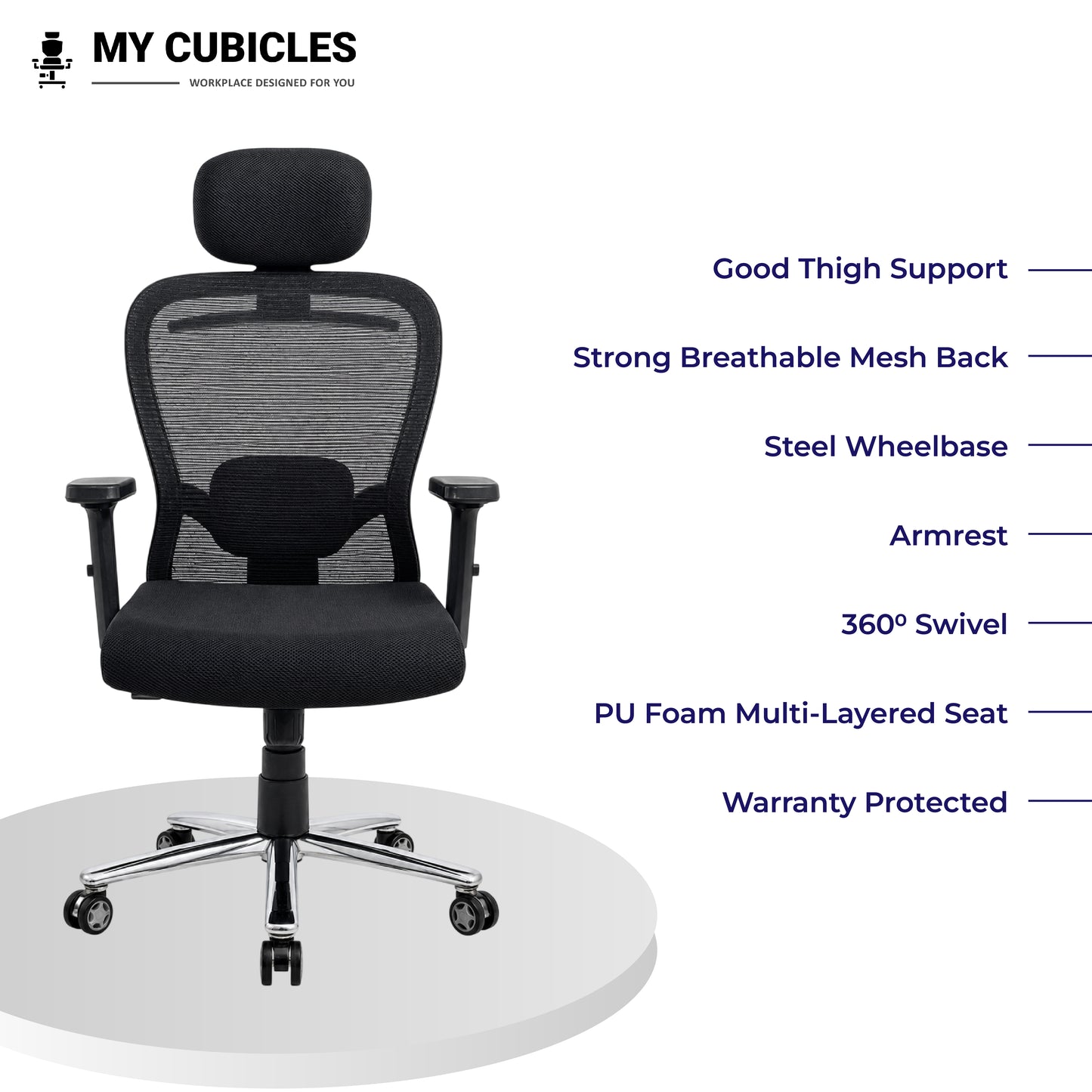 Butterfly Ergonomic Office Chair with Scorpio Base - All Ergonomic Features View