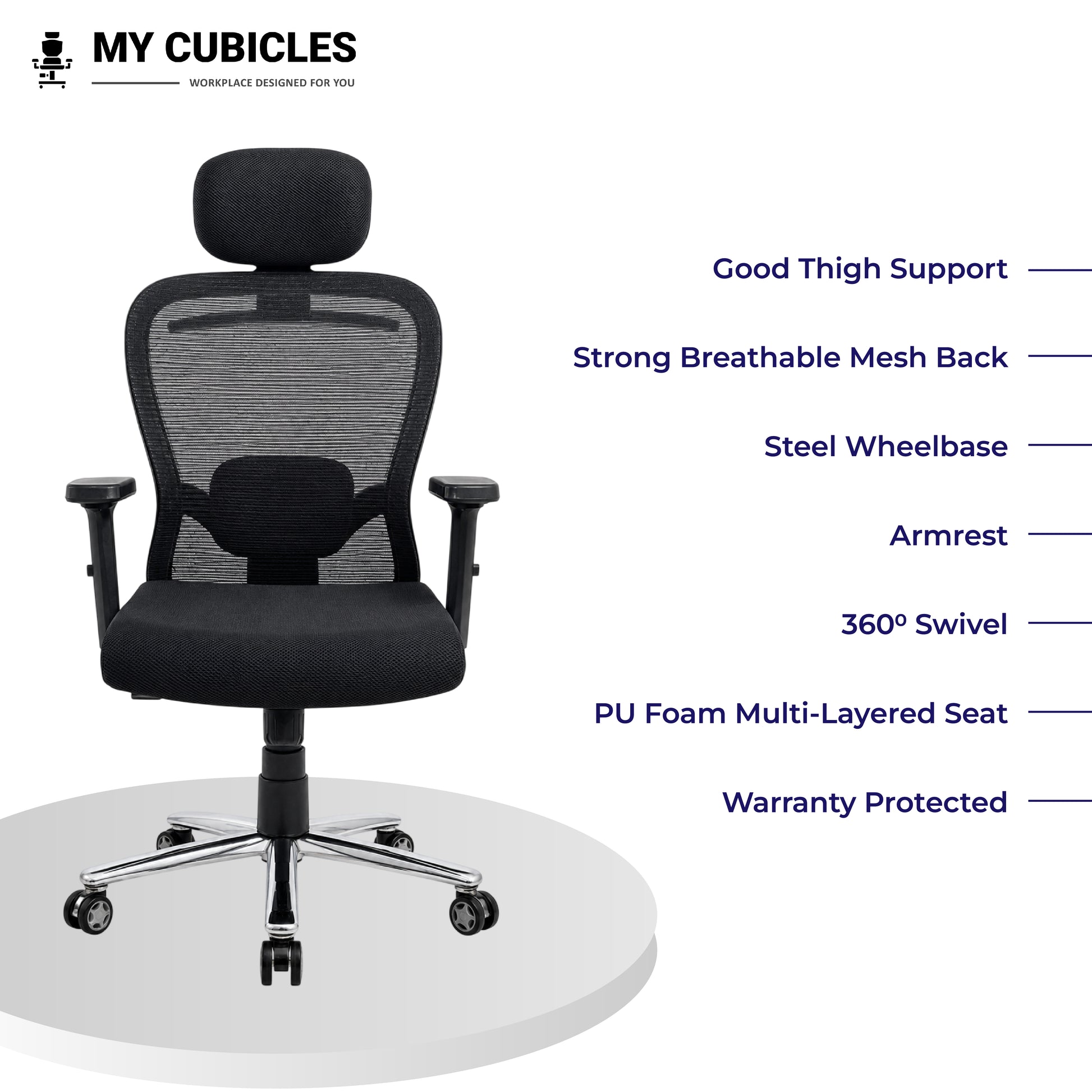 Butterfly Ergonomic Office Chair with Scorpio Base - All Ergonomic Features View
