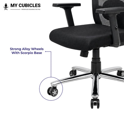 Butterfly Ergonomic Office Chair with Scorpio Base - Allow Wheels View