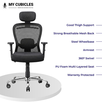 Butterfly Ergonomic Office Chair with Spider Base - All Ergonomic Features View