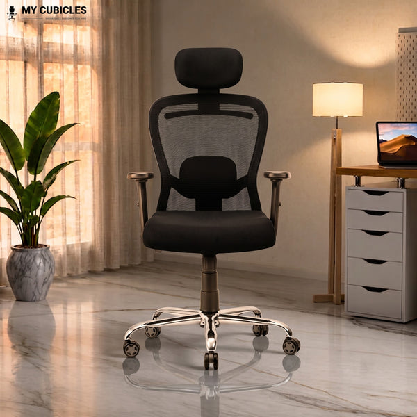 Cosmic Horizon Black Headrest Office Chair