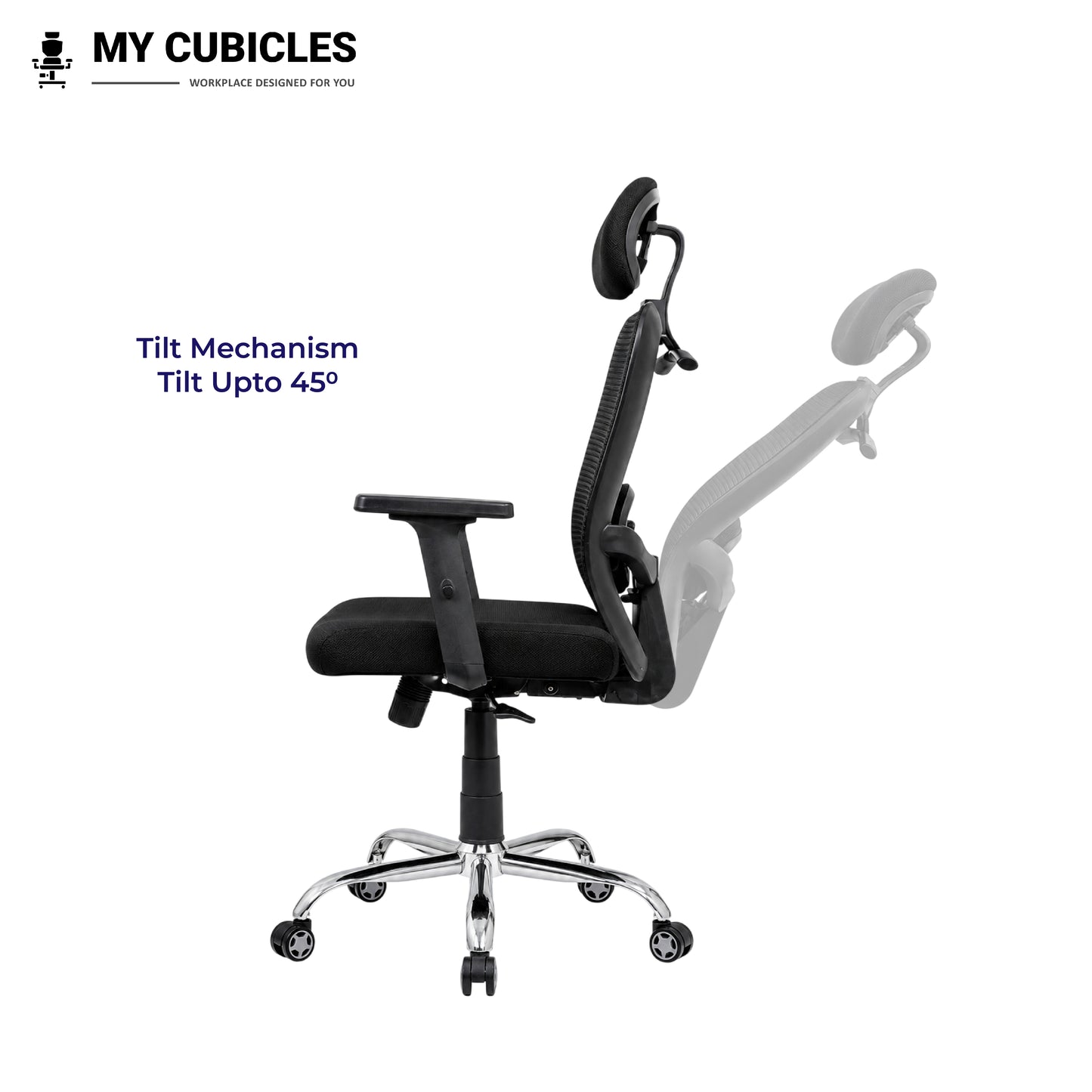 Butterfly Ergonomic Office Chair with Spider Base - Tilt Mechanism View