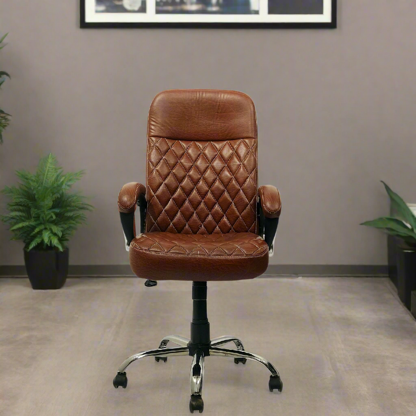 Chairisma comfortable leather boss chair - main view by My Cubicles