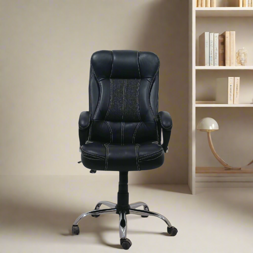 Commandra leather office chair - main view by My Cubicles