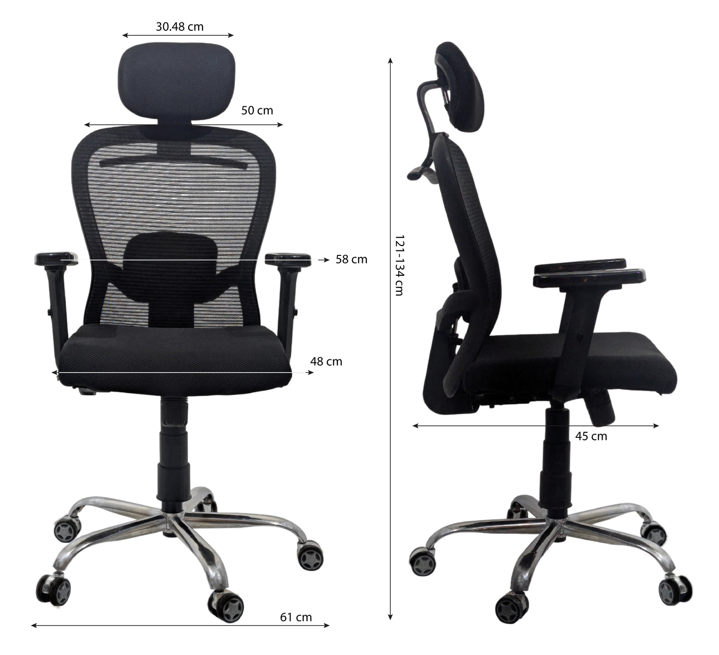 Cosmic Horizon Black Headrest Office Chair