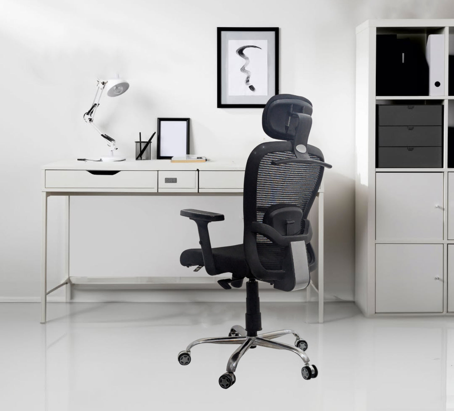 Cosmic Horizon Black Headrest Office Chair