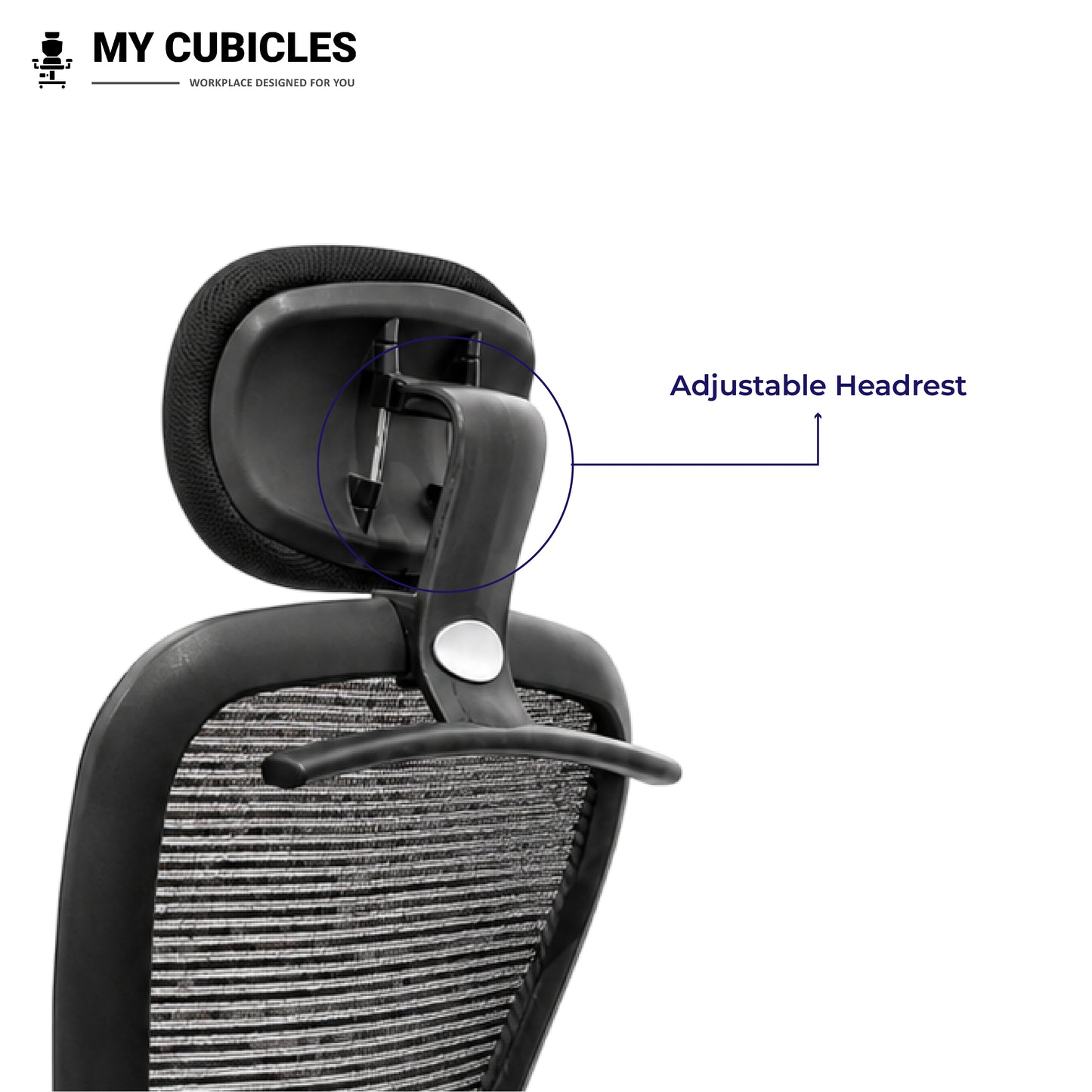 Cosmic Horizon Nylon Base Ergonomic Office Chair with Headrest - Adjustable Headrest View
