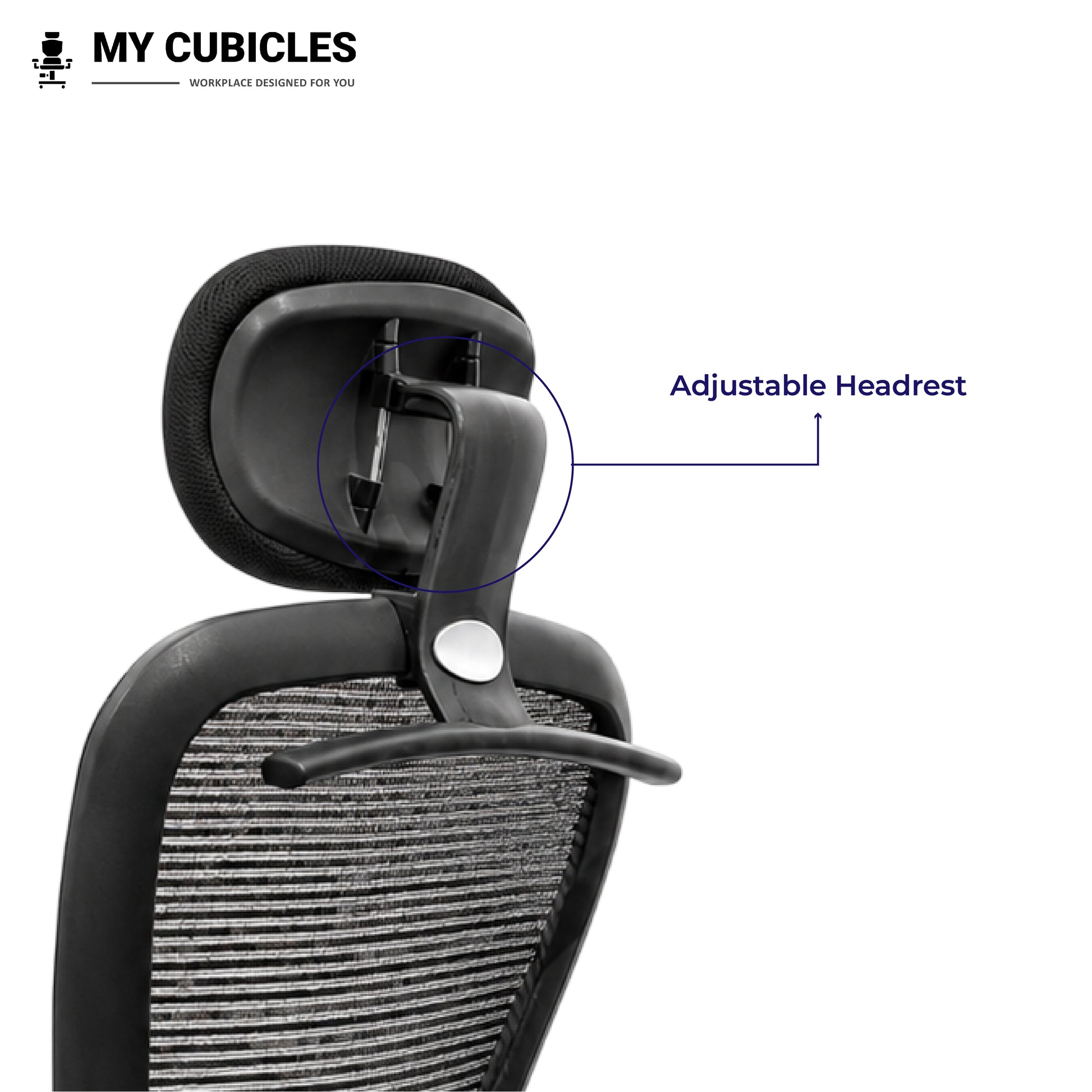 Cosmic Horizon Nylon Base Ergonomic Office Chair with Headrest - Adjustable Headrest View