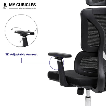 Ergo Gladiator Ergonomic Executive Office Chair - Adjustable Armrest View