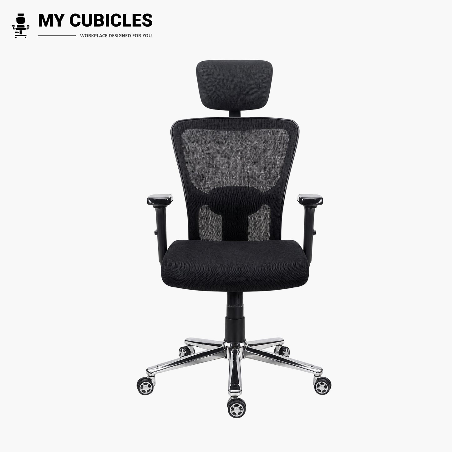 Jazz High Back Ergonomic Office Chair with Scorpio Base - Front View
