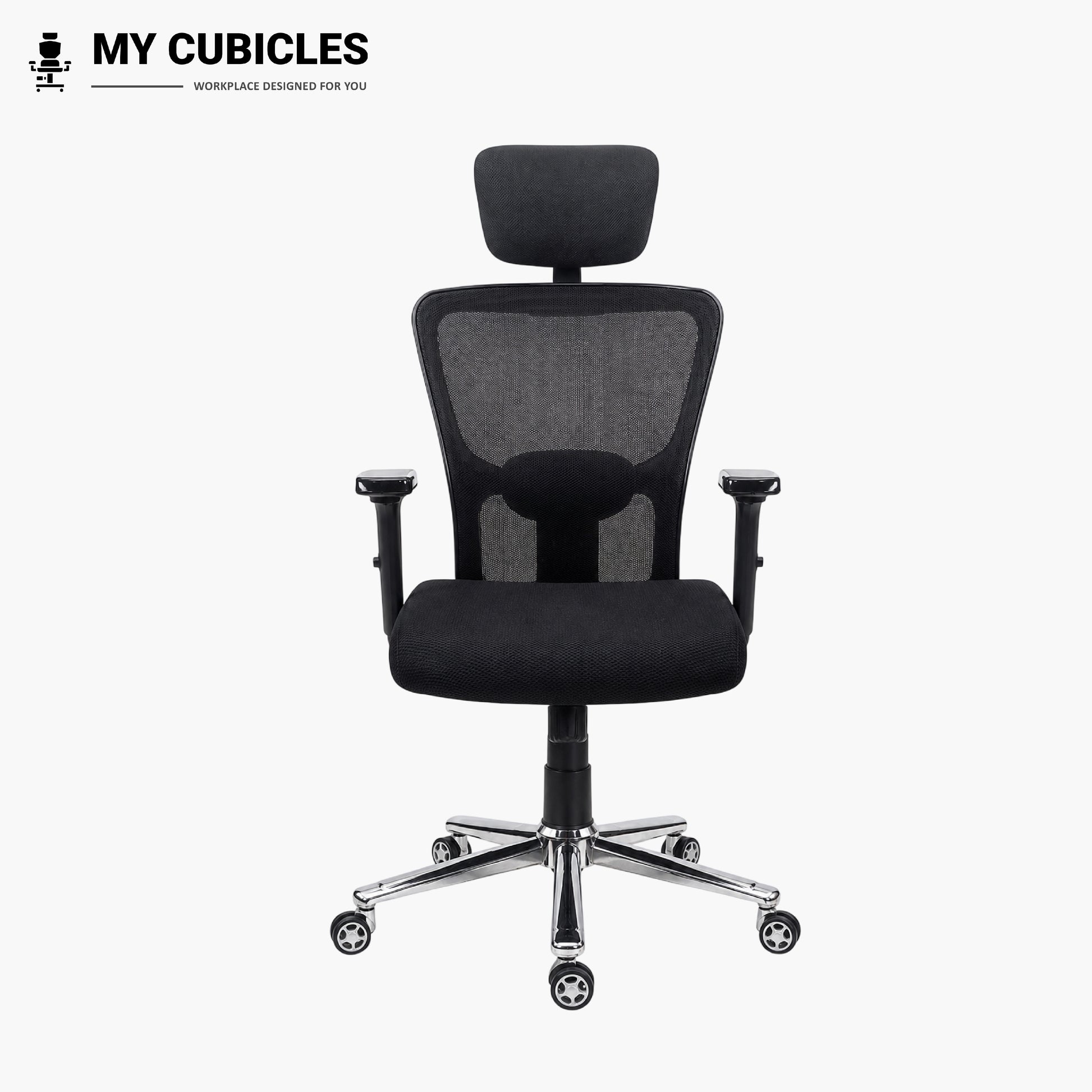 Jazz High Back Ergonomic Office Chair with Scorpio Base - Front View