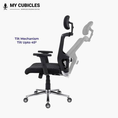 Jazz High Back Ergonomic Office Chair with Scorpio Base - Tilt Mechanism View