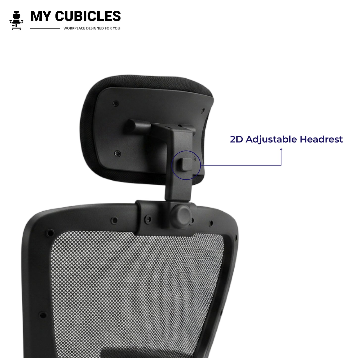 Jazz High Back Ergonomic Office Chair with Spider Base - Adjustable Headrest View