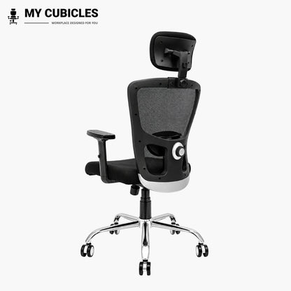 Jazz High Back Ergonomic Office Chair with Spider Base - Back Side View