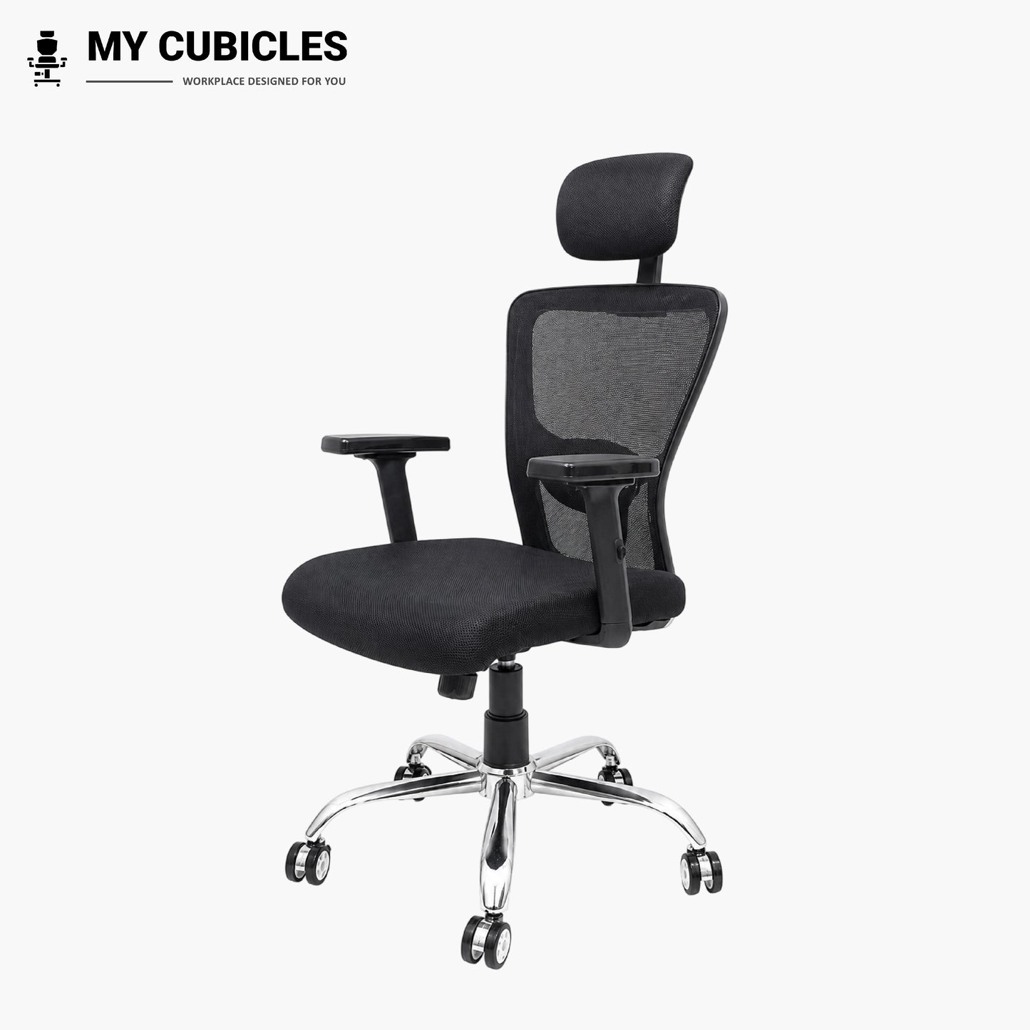 Jazz High Back Ergonomic Office Chair with Spider Base - Front Side View