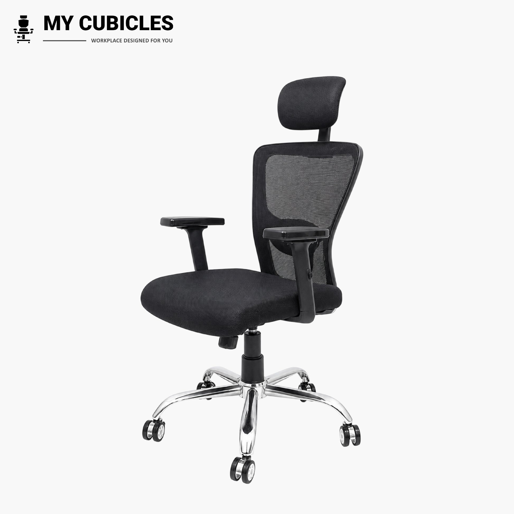 Jazz High Back Ergonomic Office Chair with Spider Base - Front Side View