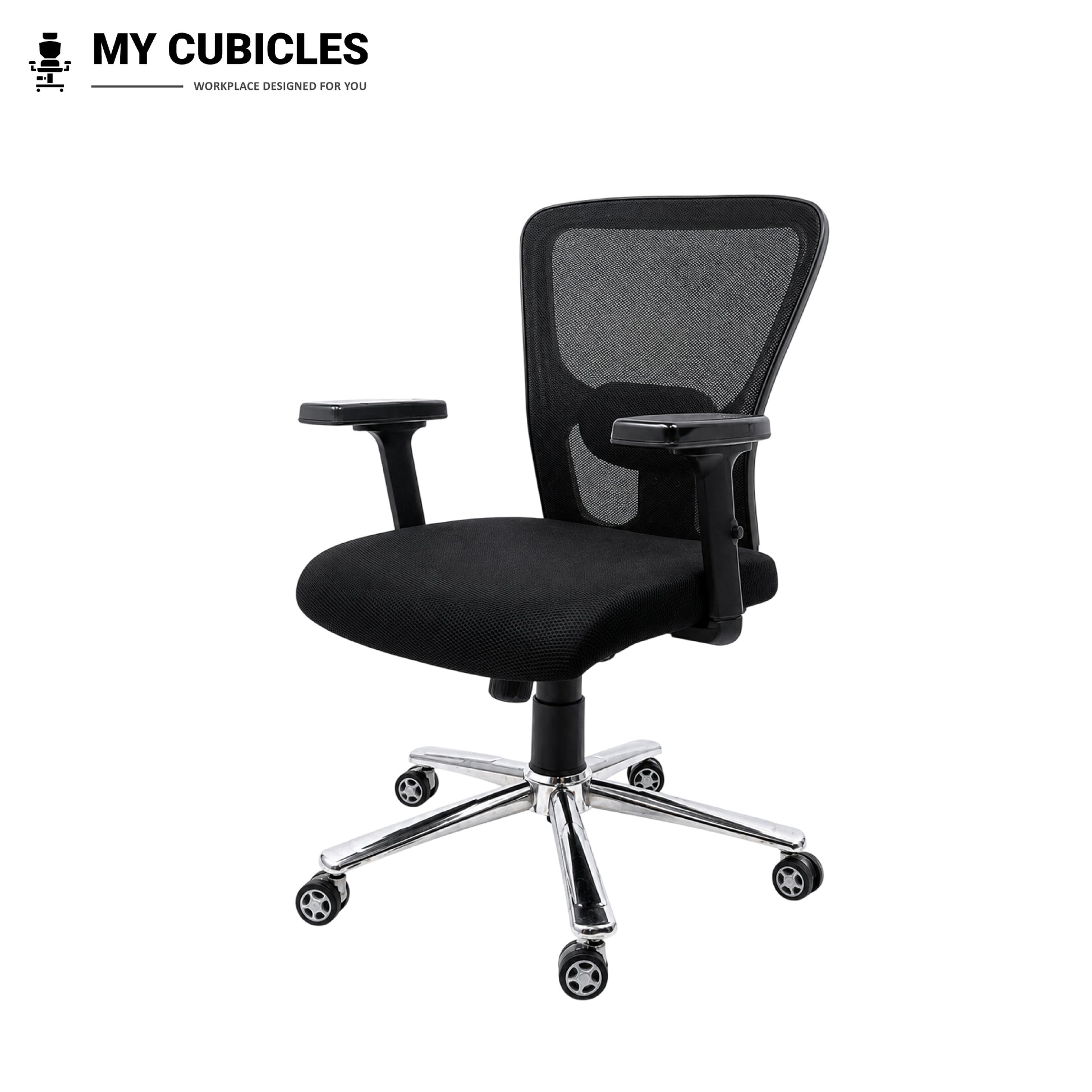 Jazz Low Back Office & Study Chair with Scorpio Base - Front Side View