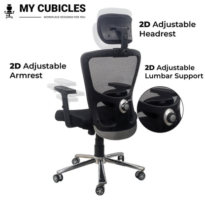 Jazz High Back Office Chair with Adjustable Armrest, Lumbar Support and Headrest