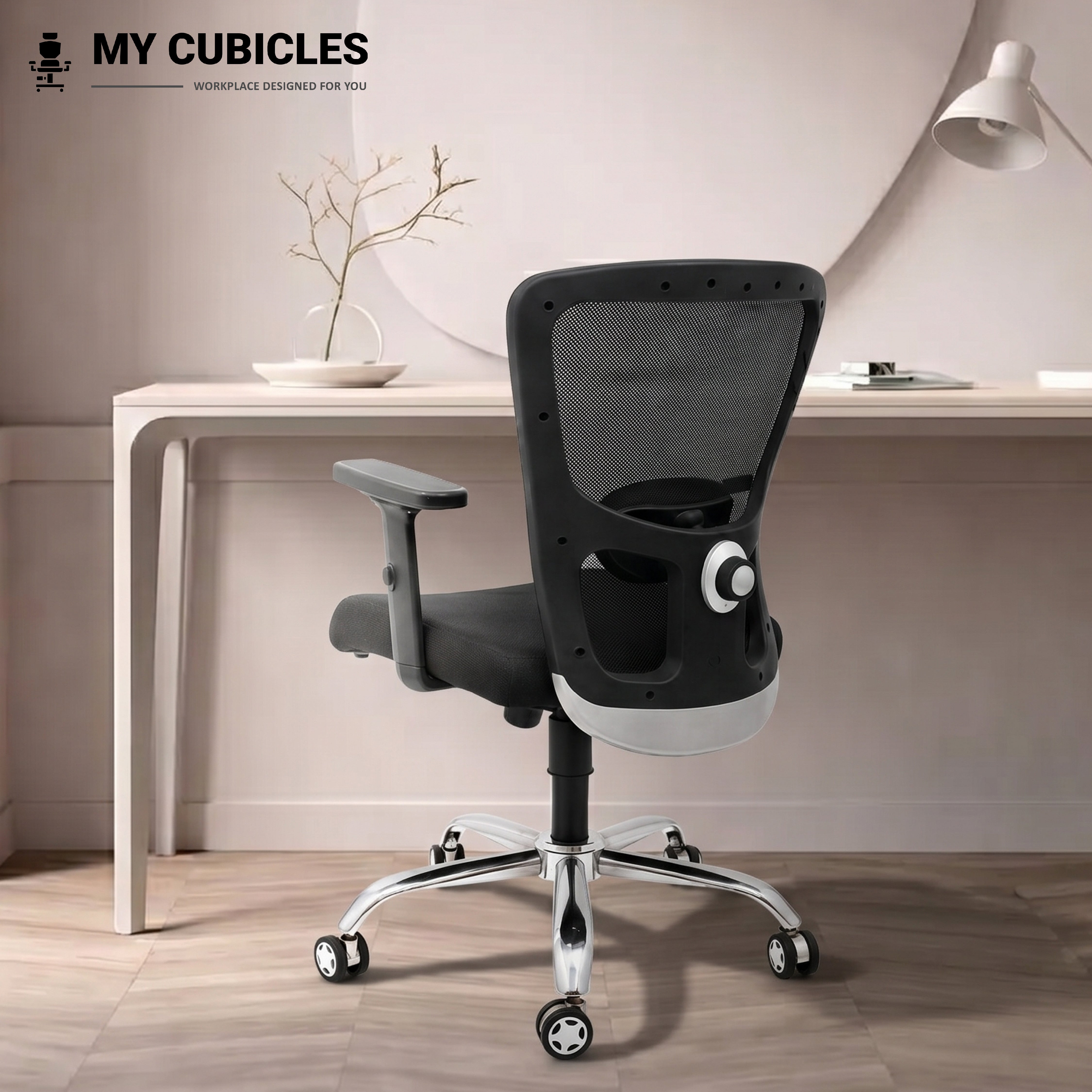 AeroFlex Black Mesh Low Back Office Chair | Spider Base