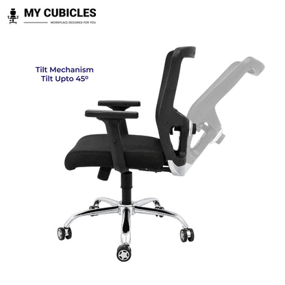 Jazz low back office and study chair - tilt mechanism view