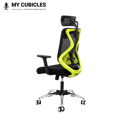 Lunar Black Office Computer Chair for Home - Back Side View